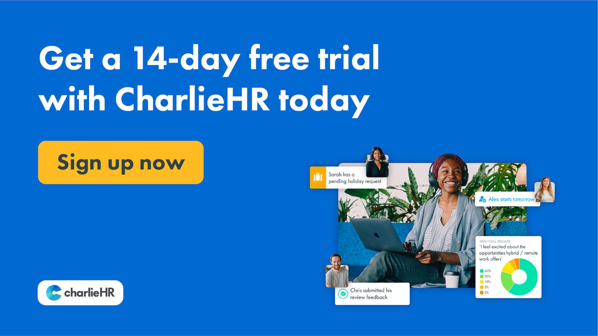 Click here to start a free trial of CharlieHR and automate hR processes