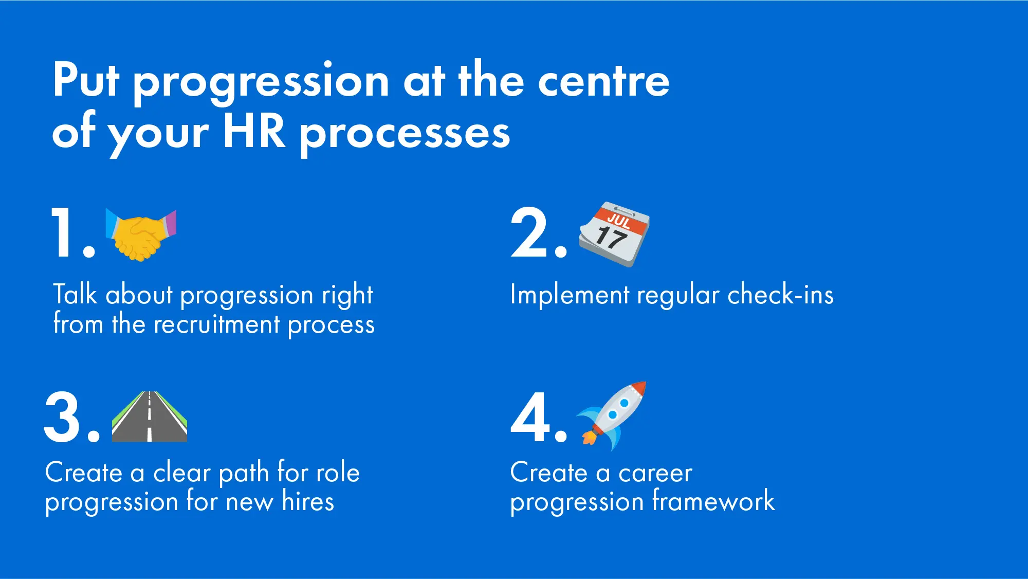 four steps towards career progression framework