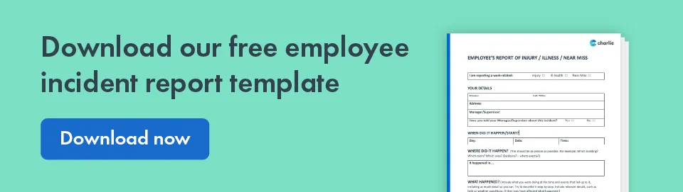 Download our free employee incident report template