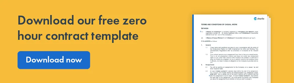 Download our zero hour contract template