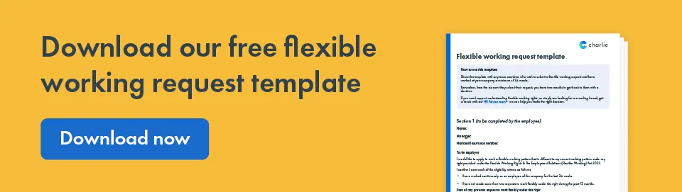 Download our flexible working request template
