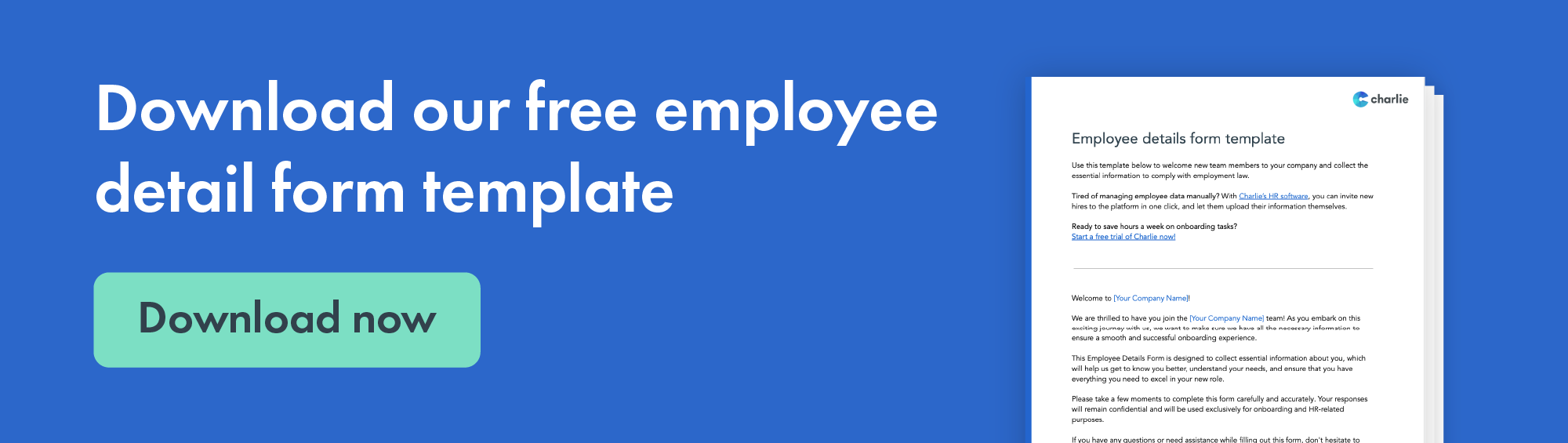 Click here to download our free employee details form