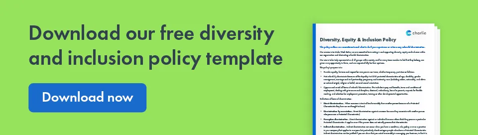 Download our free diversity and inclusion policy template