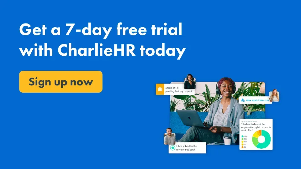 Start a free trial of Charlie's HR software today