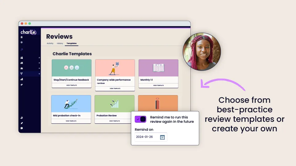 Easily manage review cycles with CharlieHR