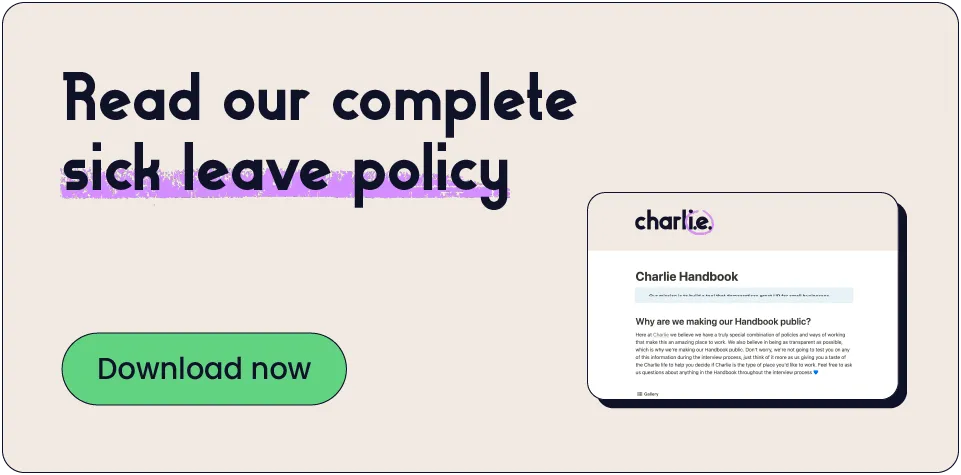 Read Charlie's sick leave policy