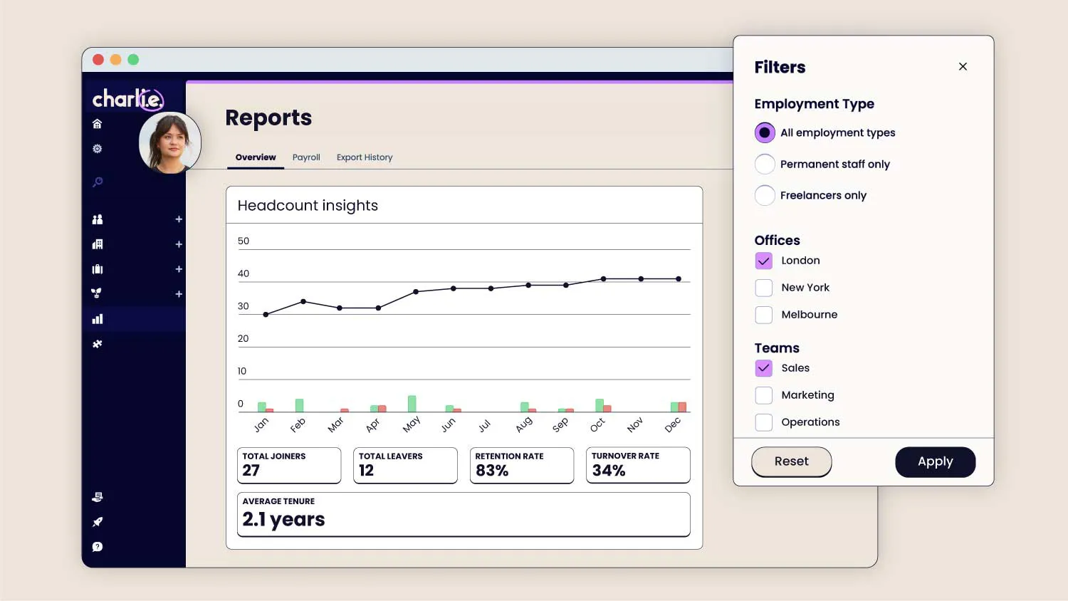 Track key HR metrics using CharlieHR