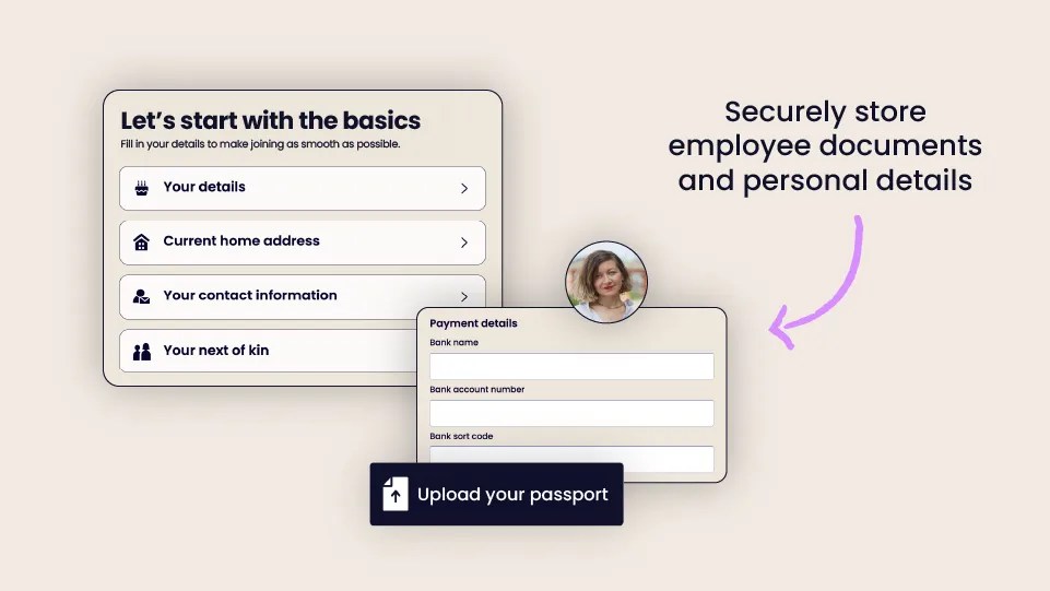 Securely store employee data in Charlie's HR software