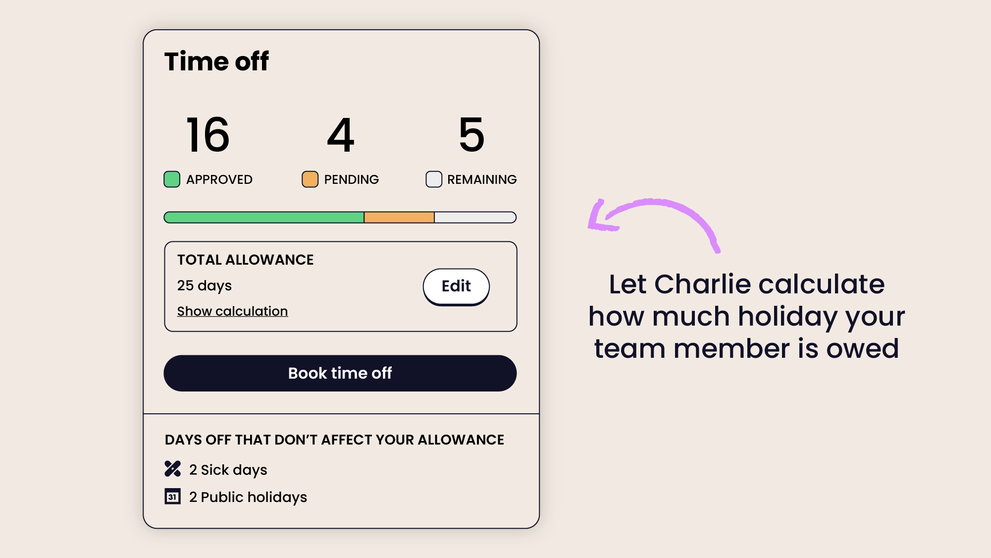 Start a free 7-day trial with Charlie today to make time off management a breeze. 