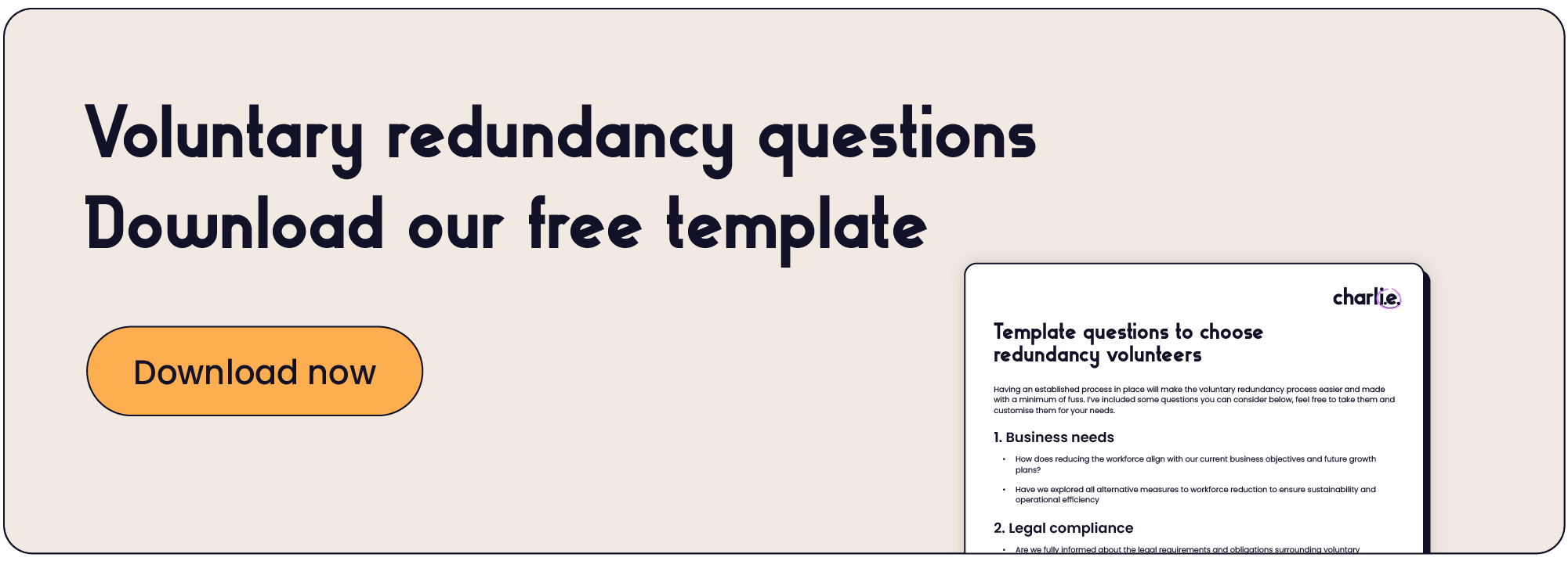 Voluntary redundancies and why you have to make them + free template