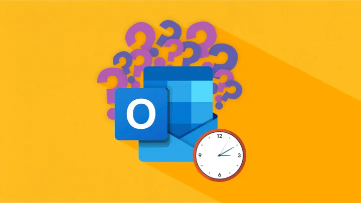 Illustration with Outlook logo